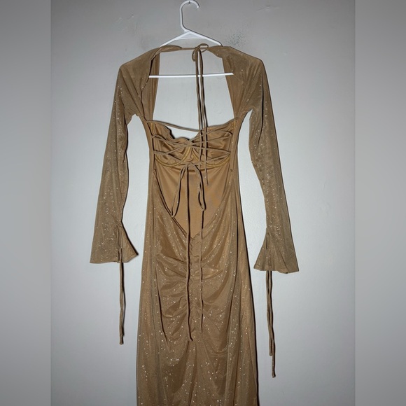 BABYBOO nadia maxi gold dress size M - Picture 5 of 6